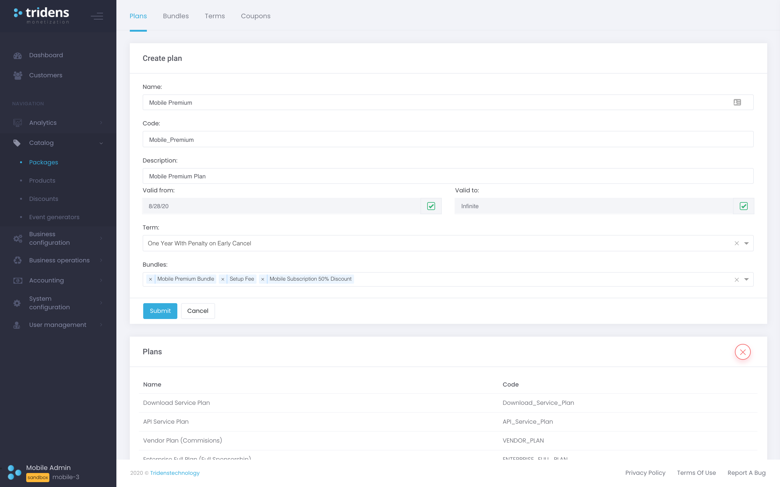 Tridens Monetization Screenshot