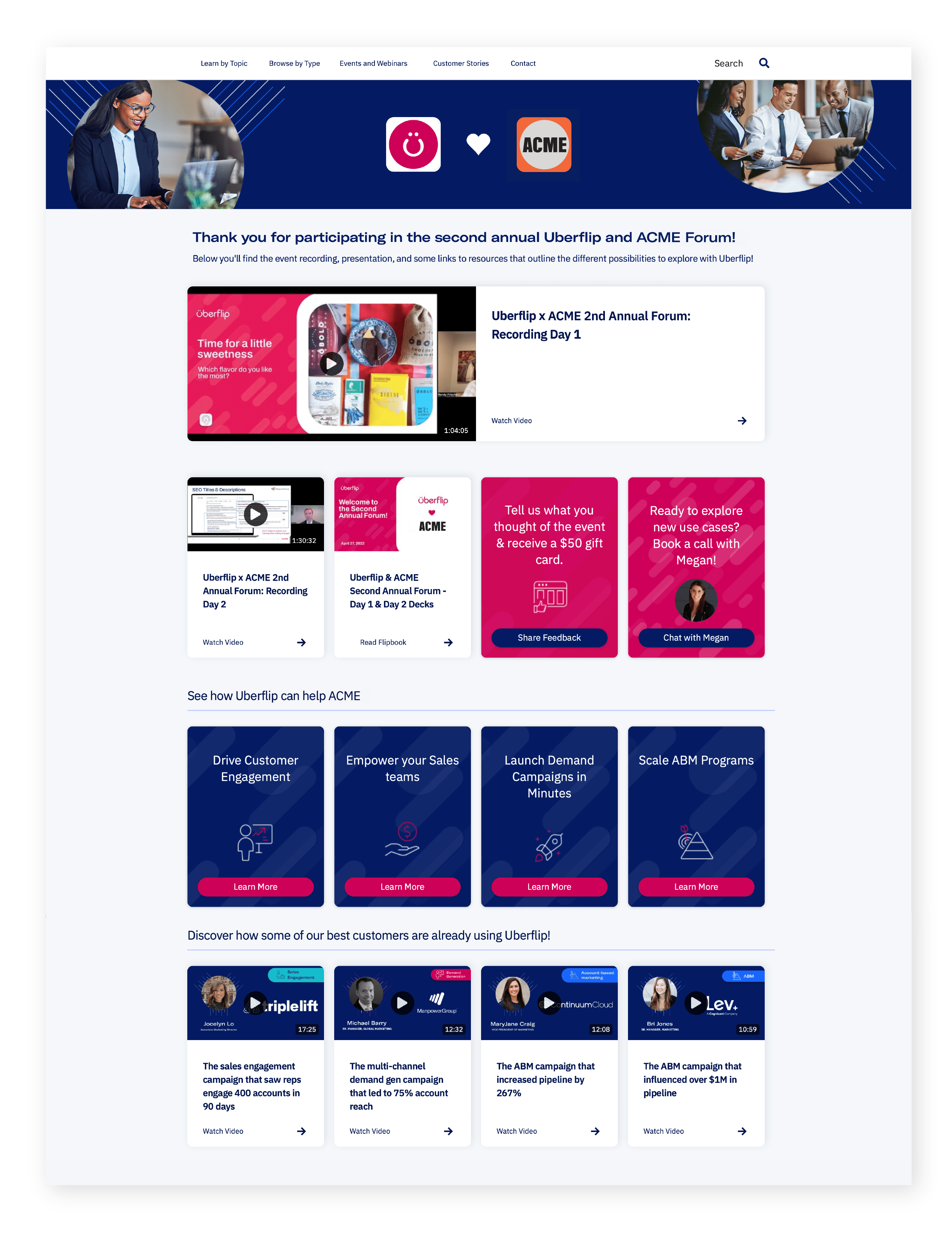 Uberflip screenshot & Video