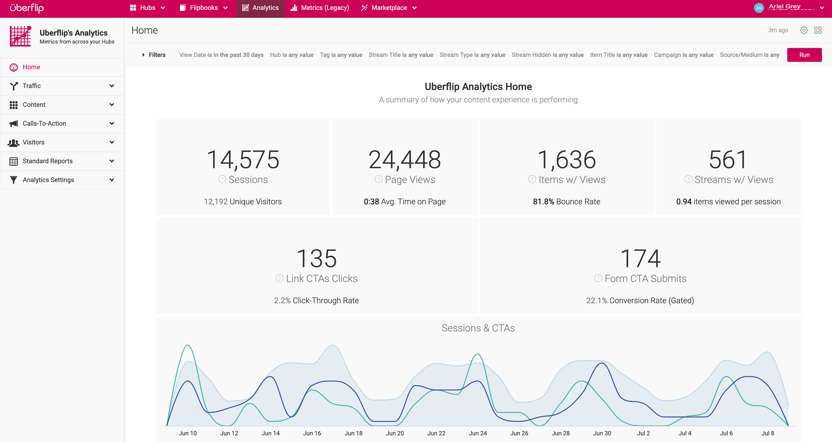 Uberflip screenshot & Video