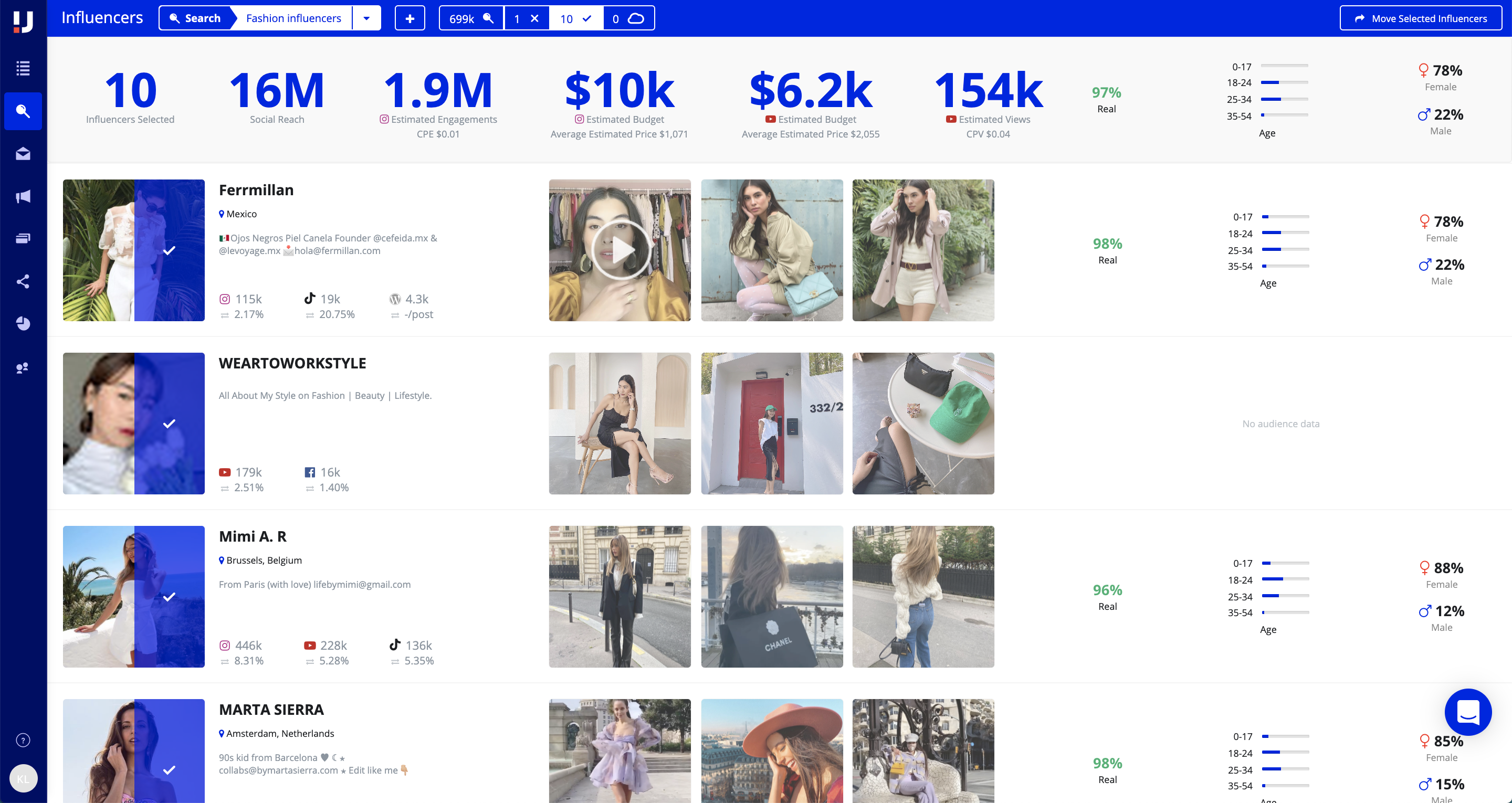 Upfluence Screenshot