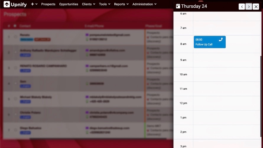 UPNIFY CRM Screenshot