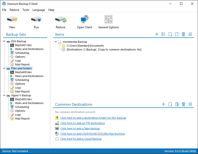 Uranium Backup Screenshot