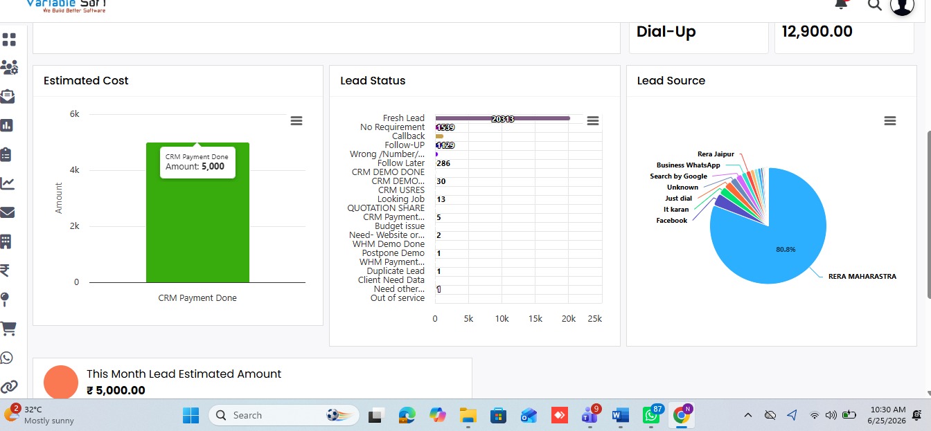 Variablesoft CRM Screenshot