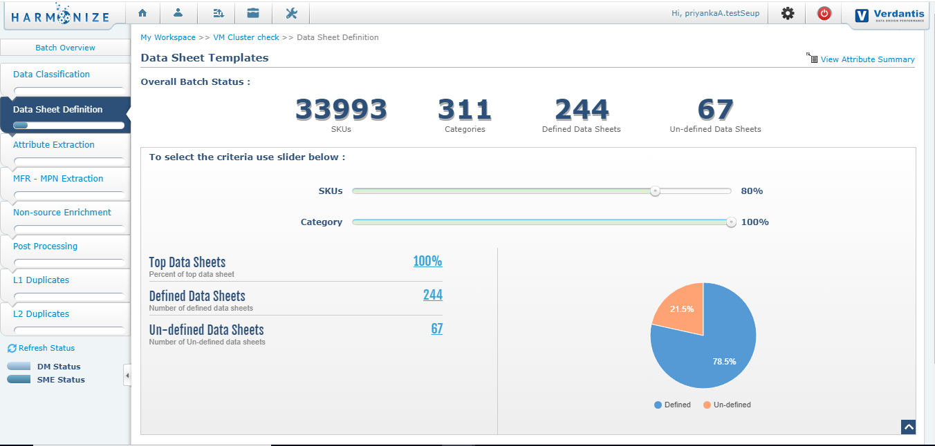 Verdantis MDM Suite Screenshot