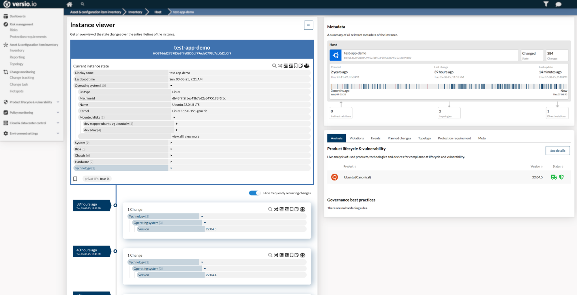 Versio.io Screenshot