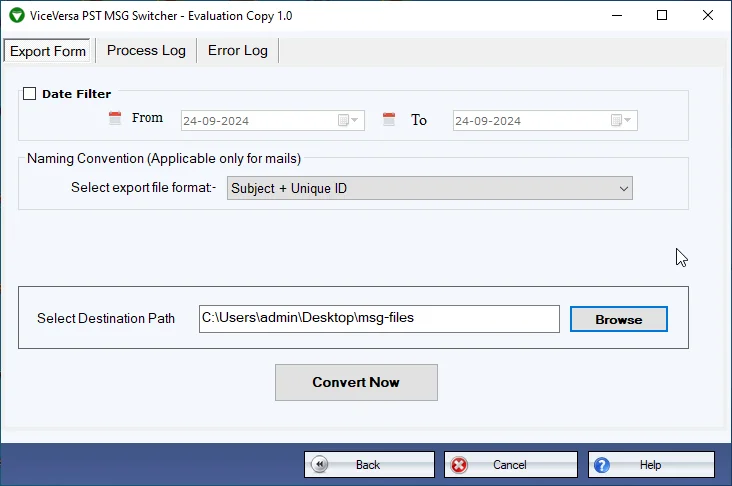 ViceVersa PST to MSG & MSG to PST Switcher screenshot & Video