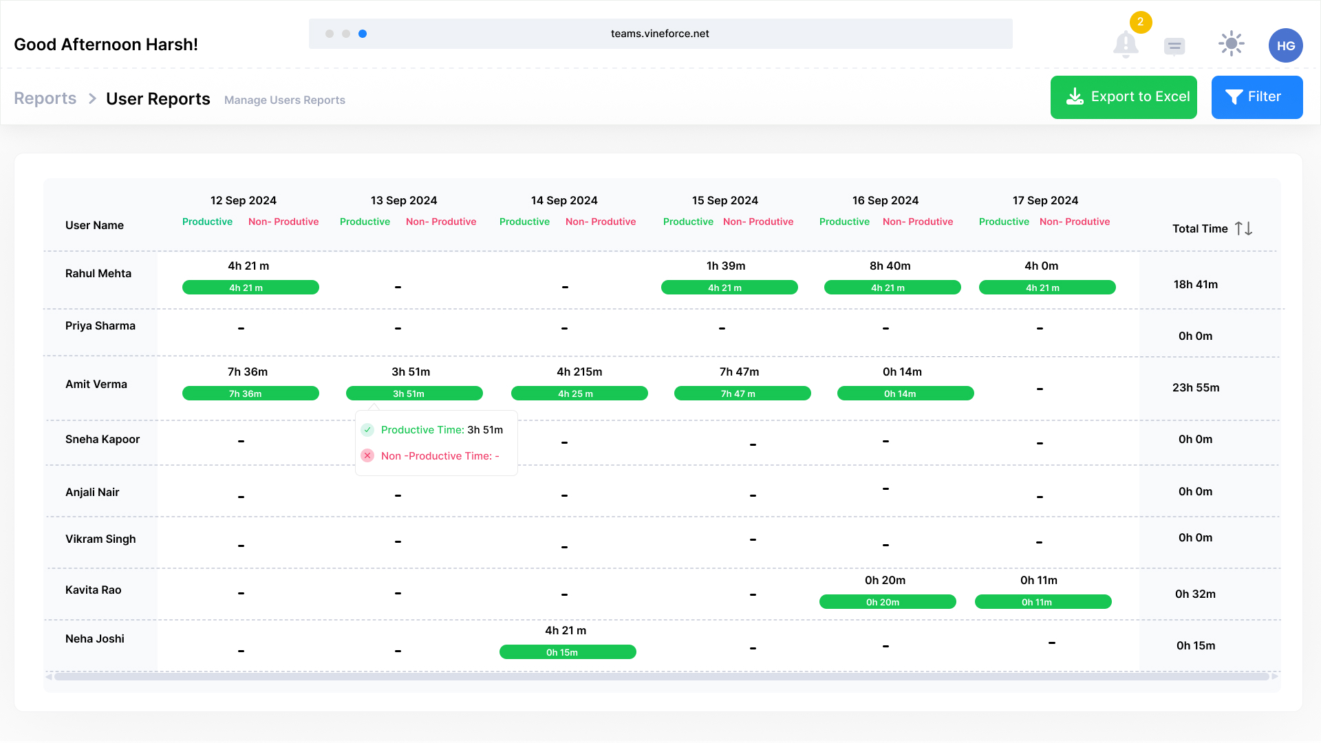 Vineforce Teams Screenshot