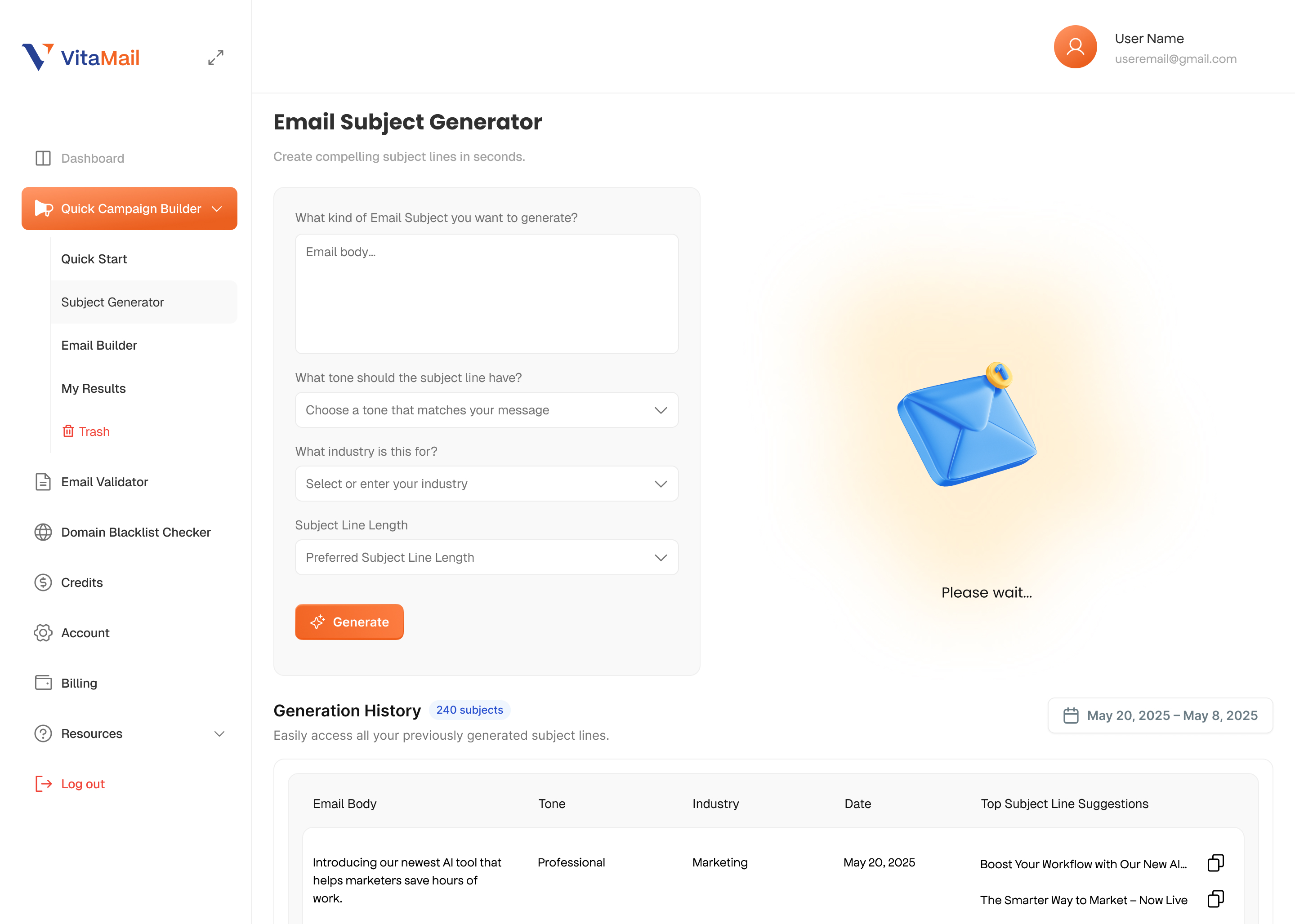 VitaMail screenshot & Video