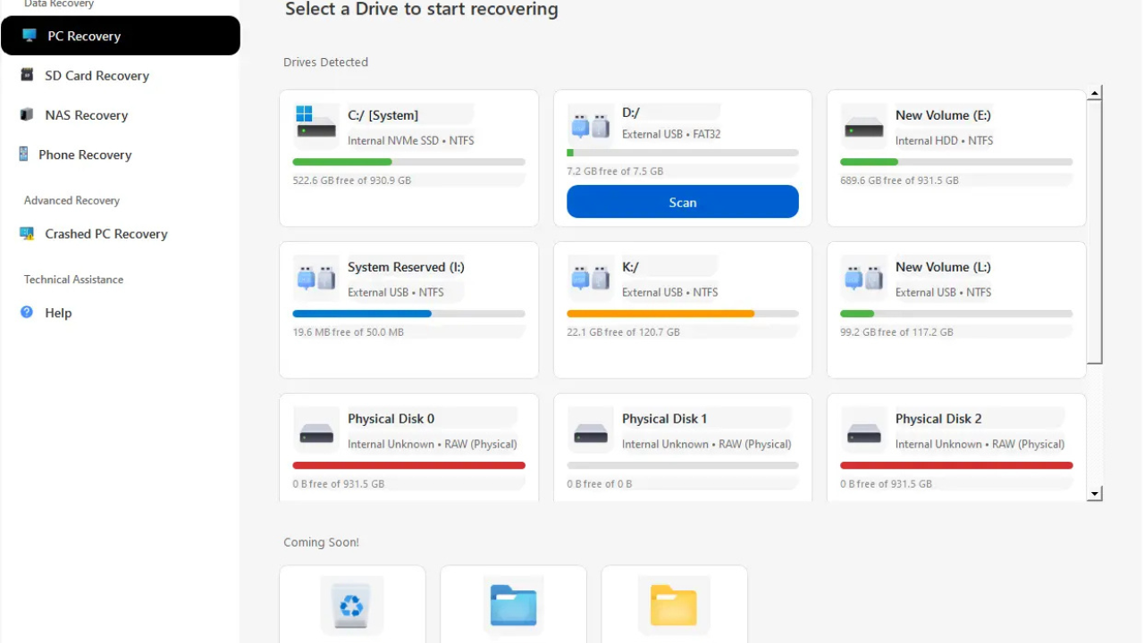 WebbyAcad Data Recovery Software Screenshot