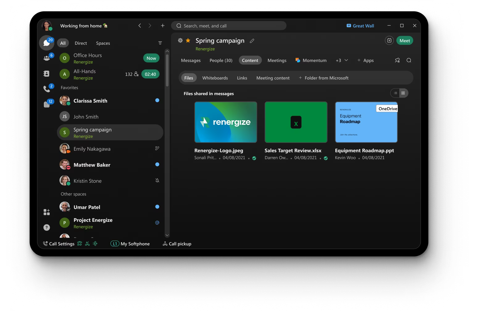 Webex App screenshot & Video