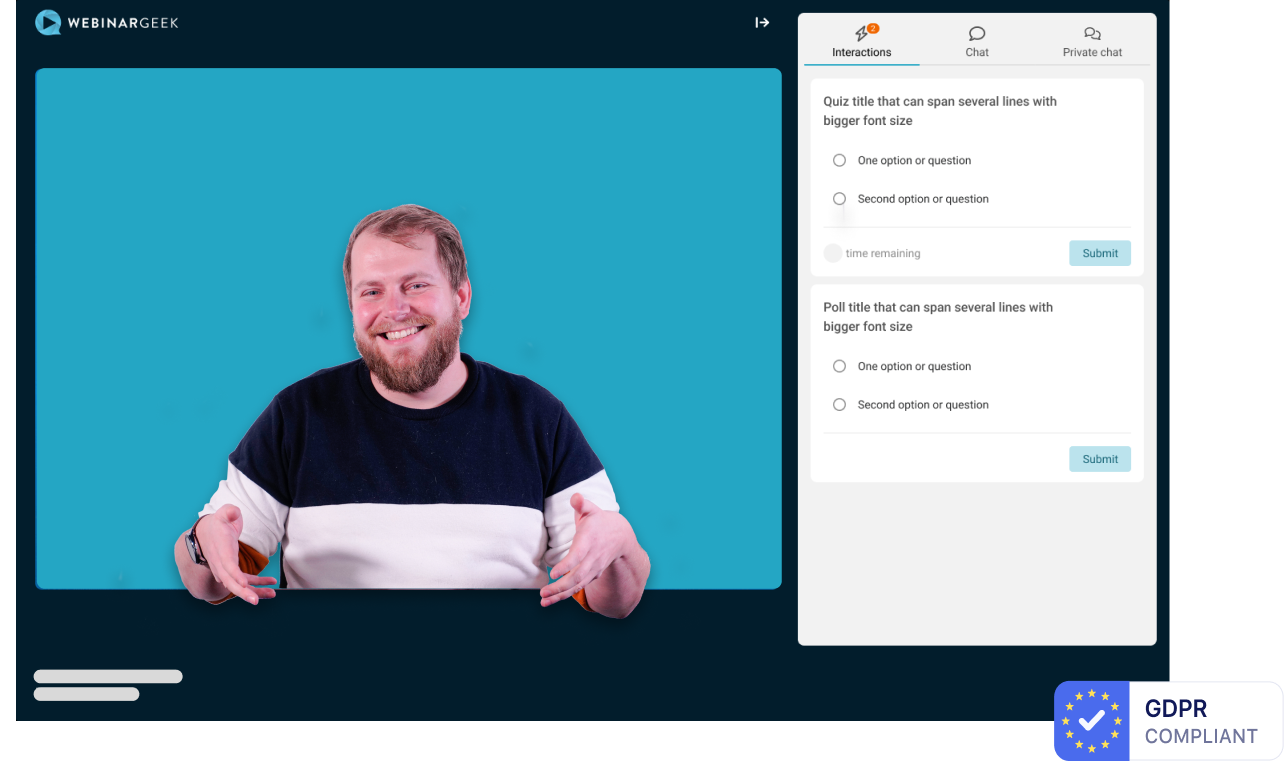 WebinarGeek screenshot & Video
