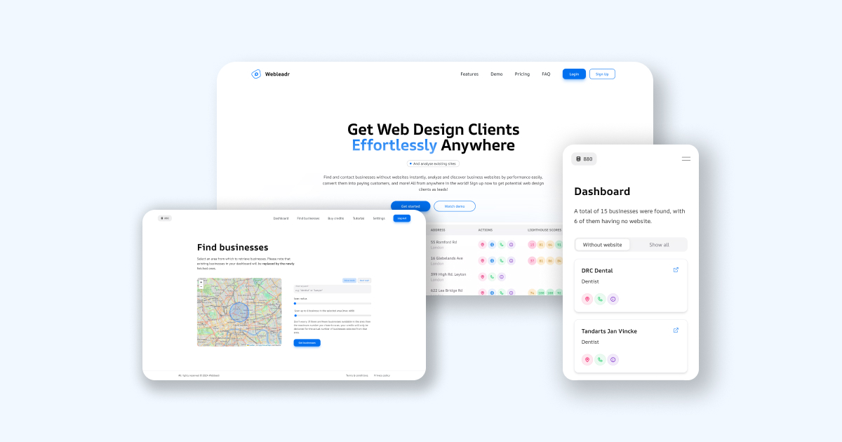 Webleadr Screenshot