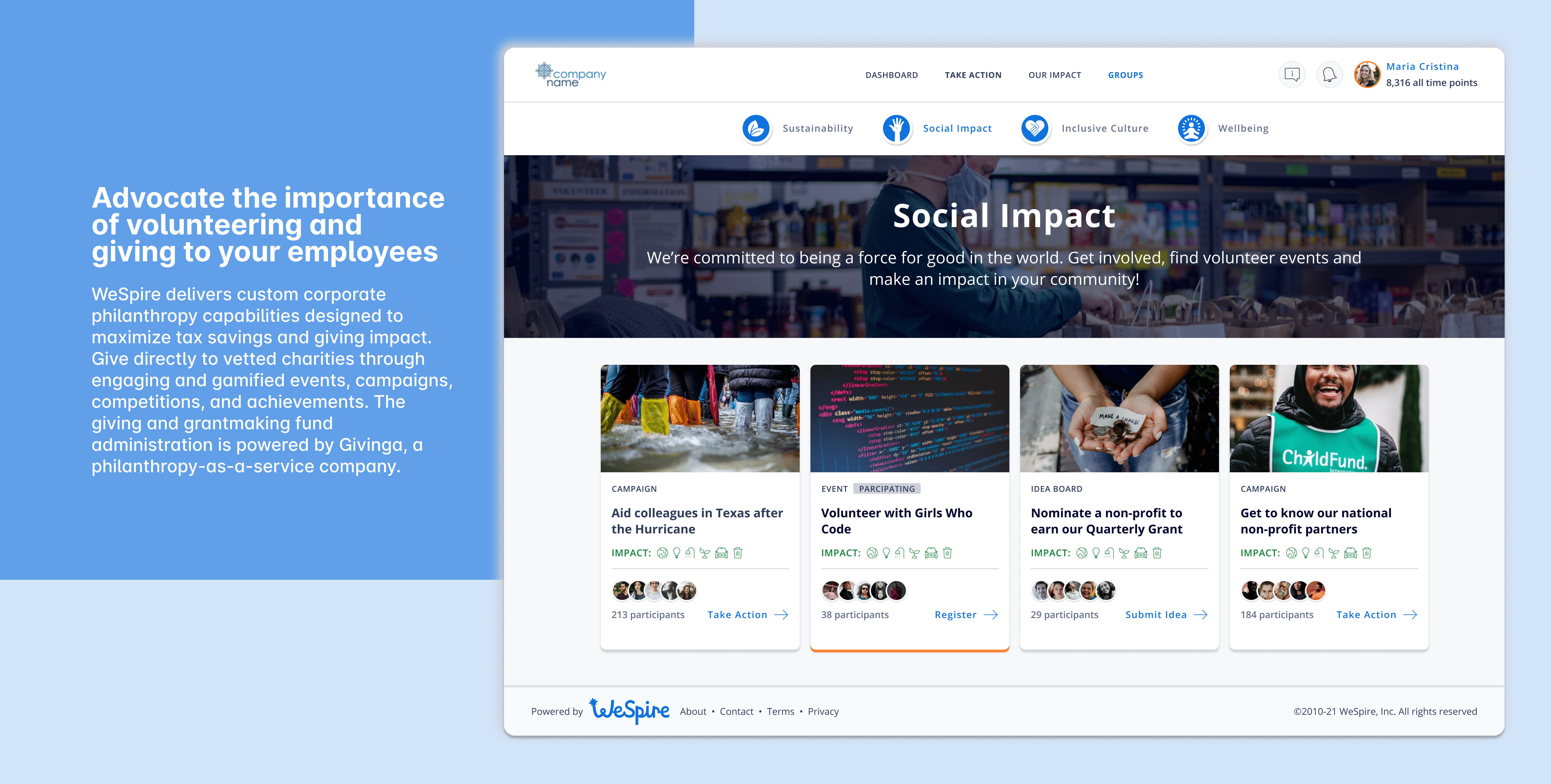 WeSpire Screenshot