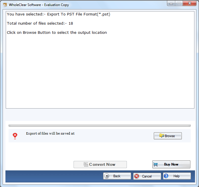 WholeClear EML Converter Screenshot