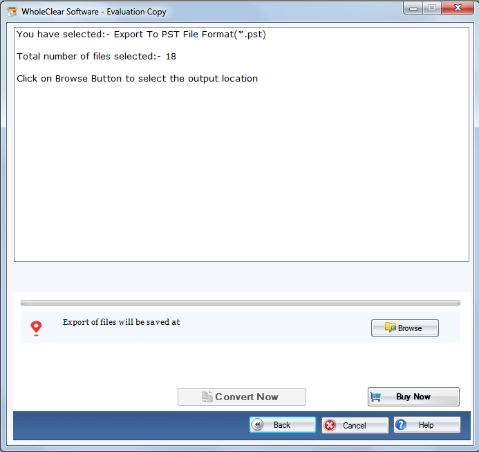 WholeClear EML to PST Converter Screenshot