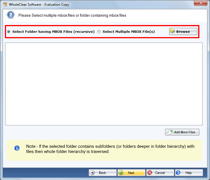 WholeClear MBOX to PST Converter Screenshot