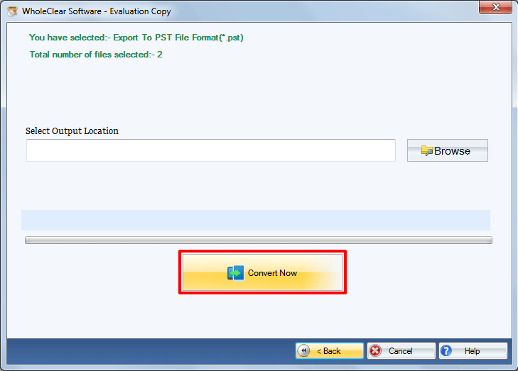 WholeClear MBOX to PST Converter Screenshot