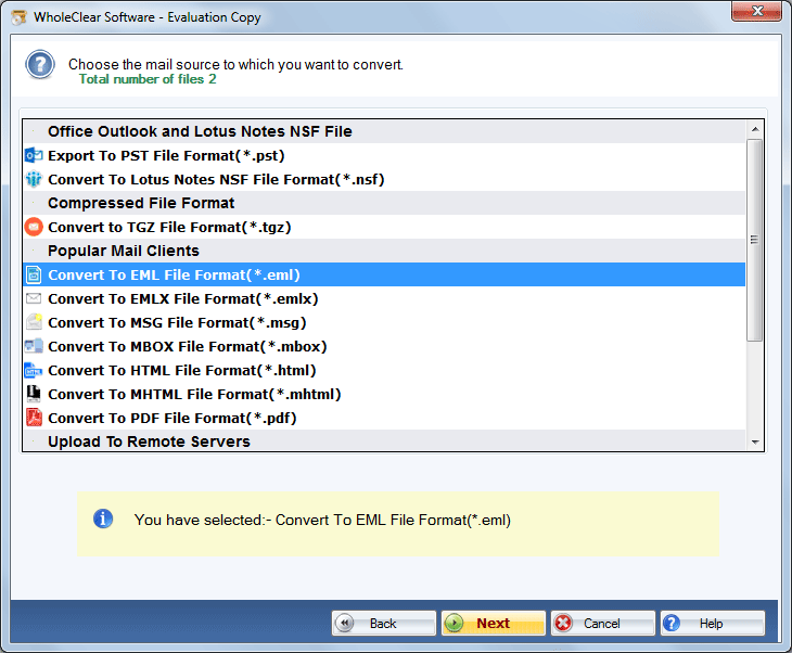 WholeClear OST to EML Converter Software screenshot & Video