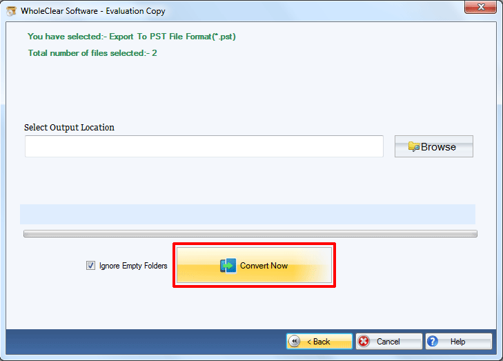 WholeClear OST to PST Converter Screenshot