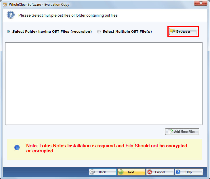 WholeClear OST to PST Converter Screenshot