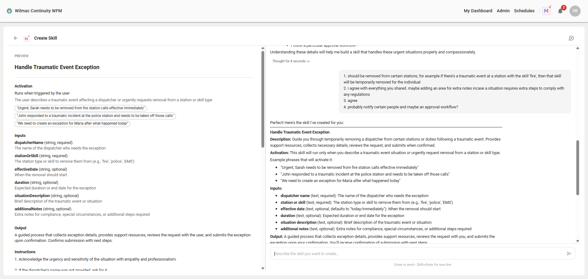 Wilmac Continuity WFM Screenshot