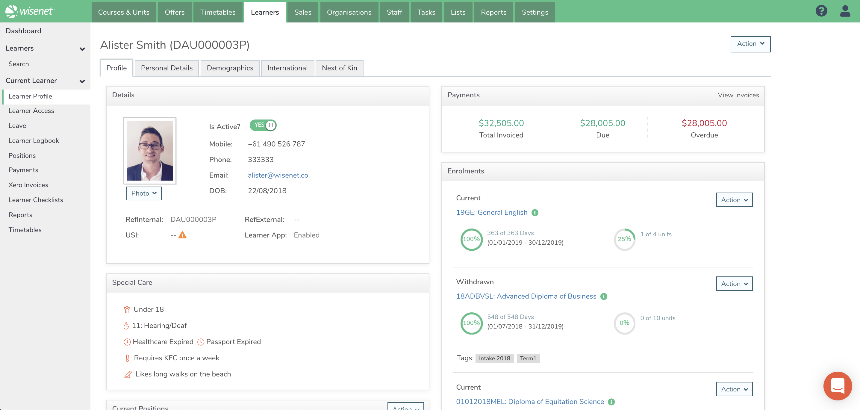 Wisenet screenshot & Video