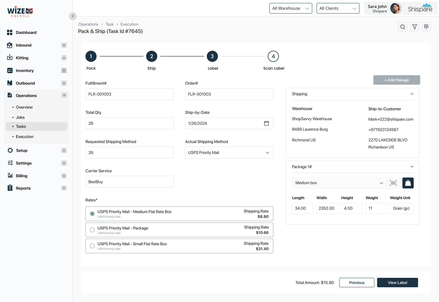 Wizefulfill Screenshot
