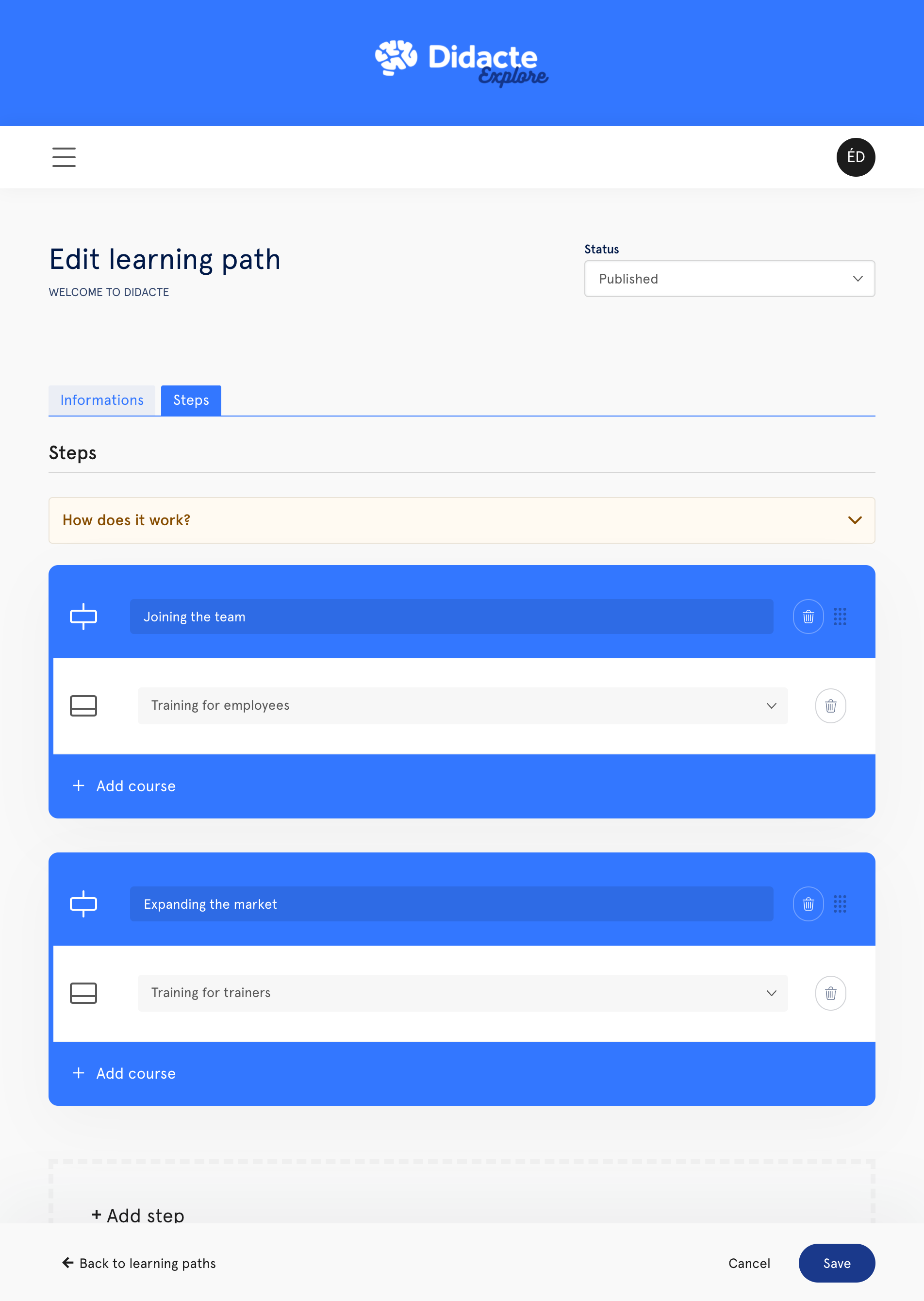 Workleap LMS screenshot & Video