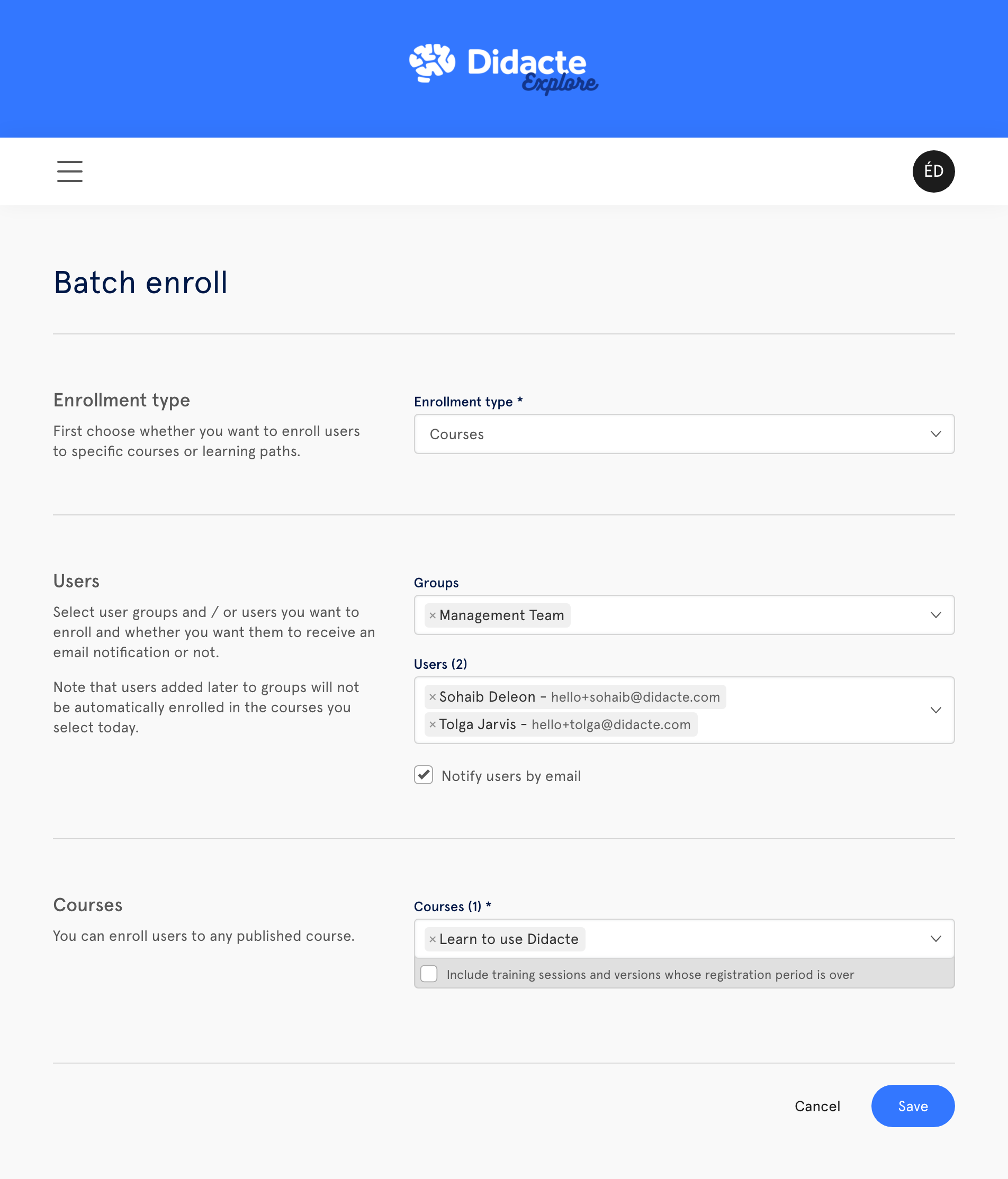 Workleap LMS screenshot & Video