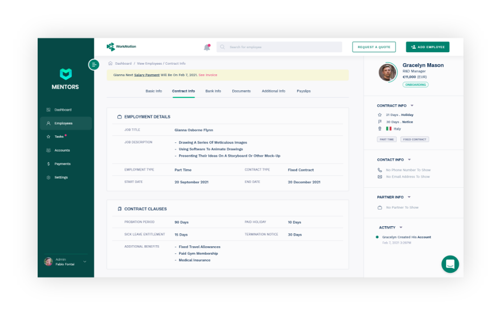 WorkMotion Screenshot