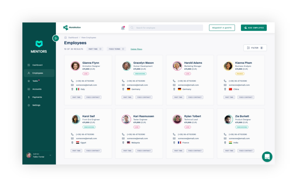 WorkMotion Screenshot