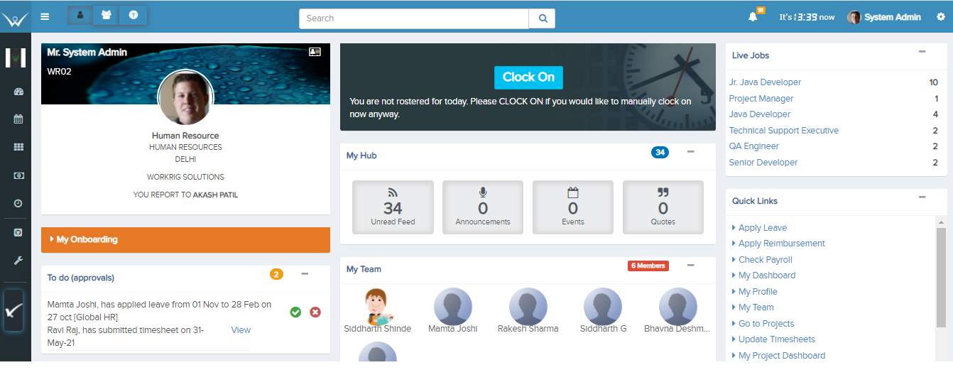 Workrig Time Management Software screenshot & Video