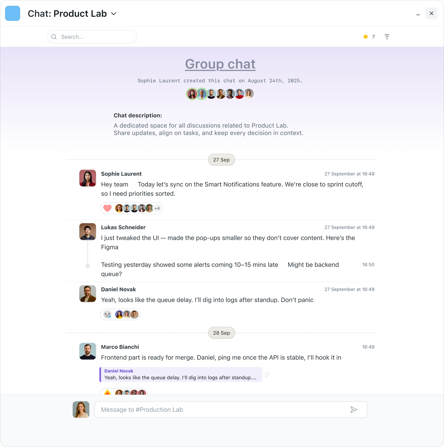 Worksection Screenshot
