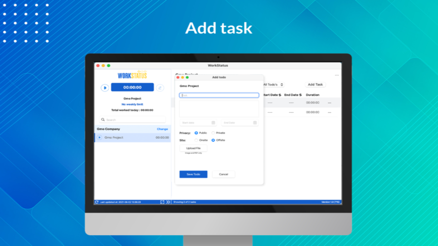 Workstatus screenshot & Video
