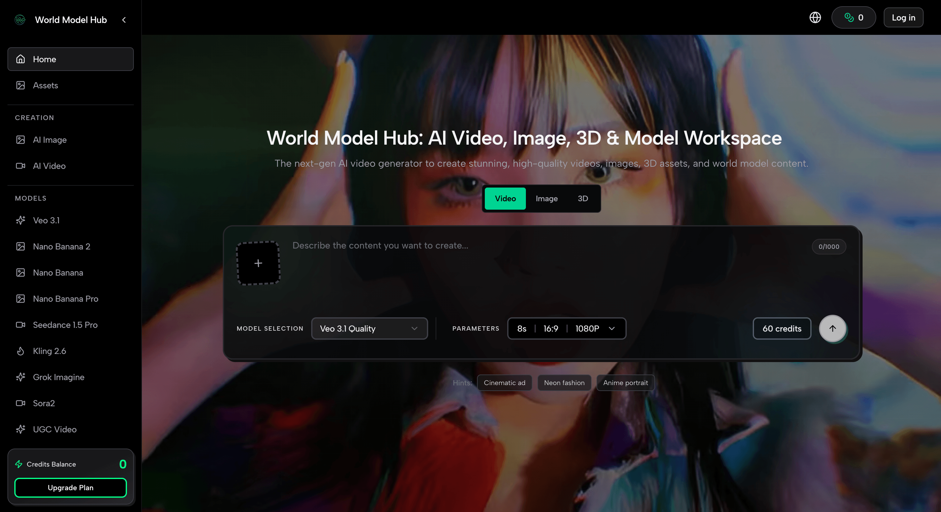 World Model Hub Screenshot