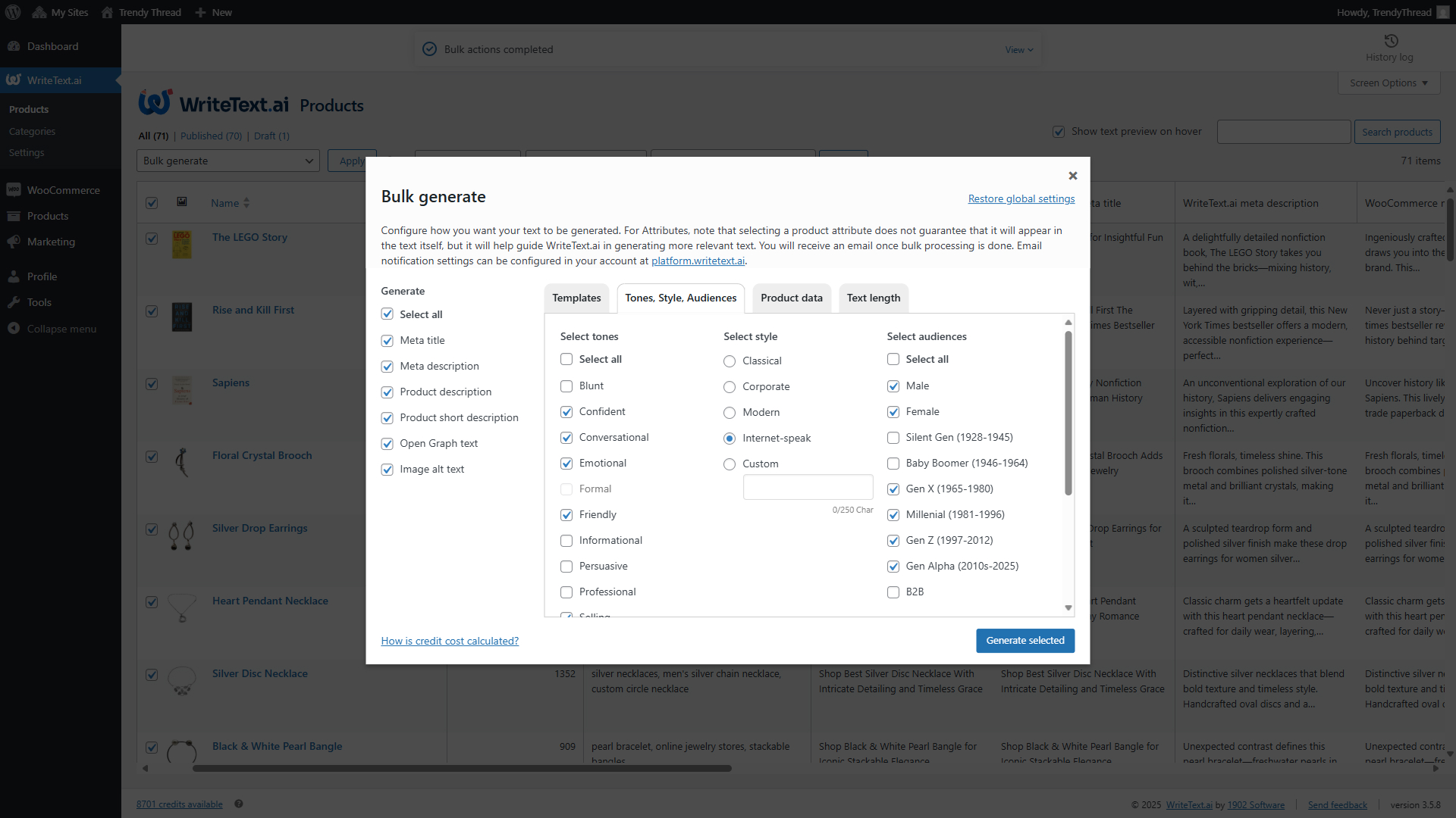 WriteText.ai for WooCommerce Screenshot