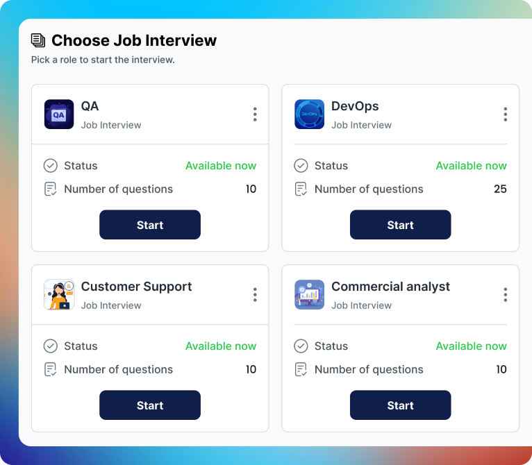 YouTestMe Virtual Interview Screenshot