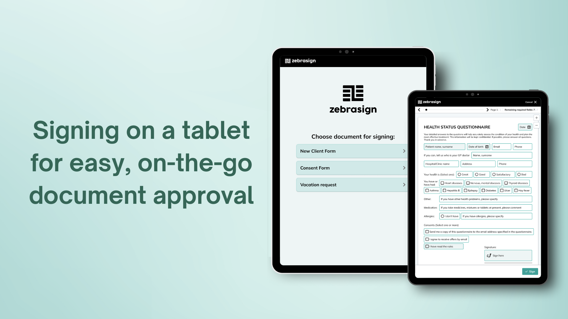 Zebrasign Screenshot