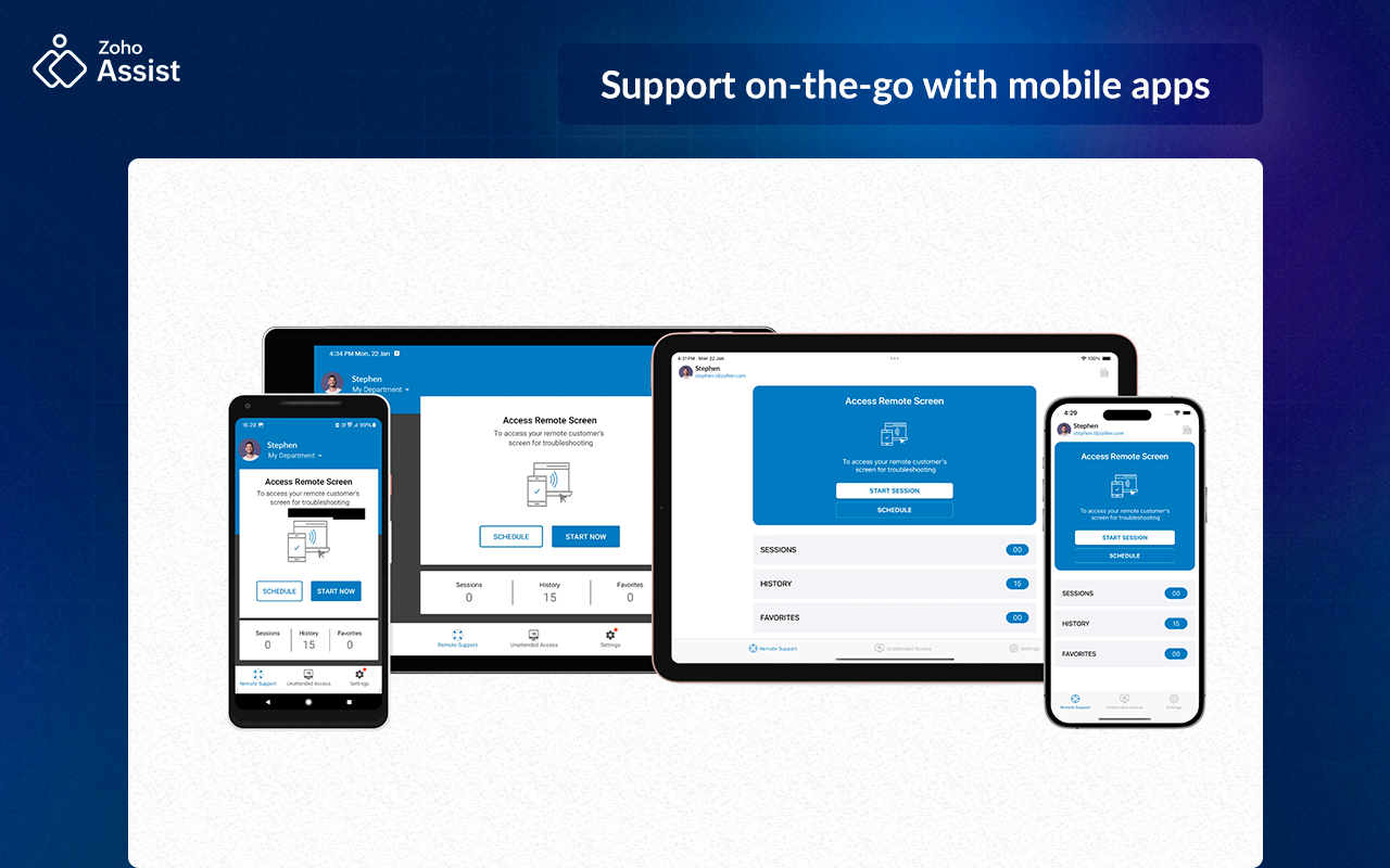 Zoho Assist Screenshot