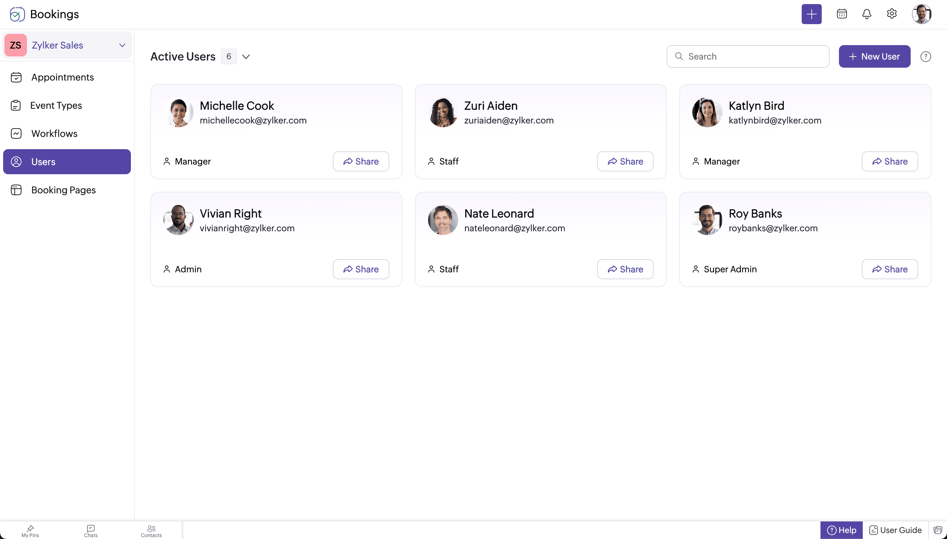 Zoho Bookings Screenshot