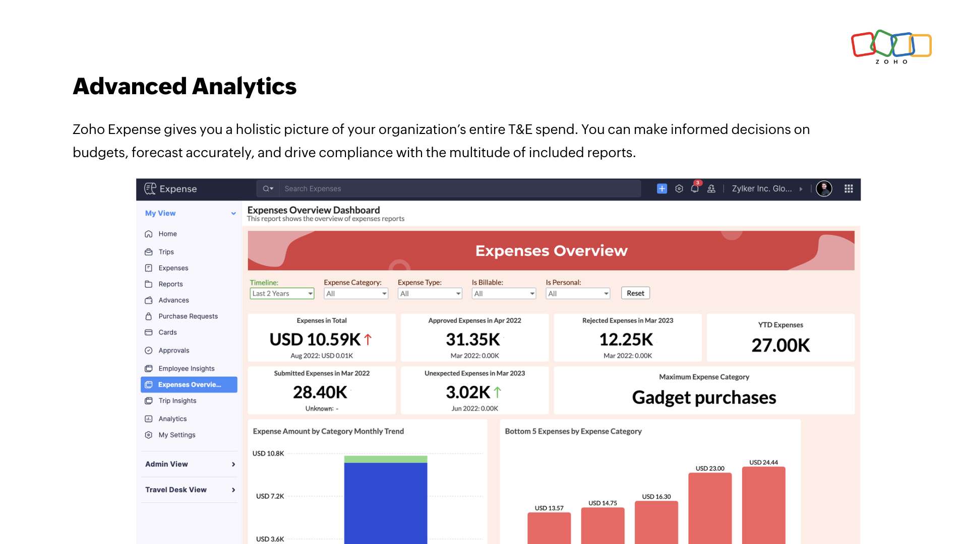 Zoho Expense screenshot & Video