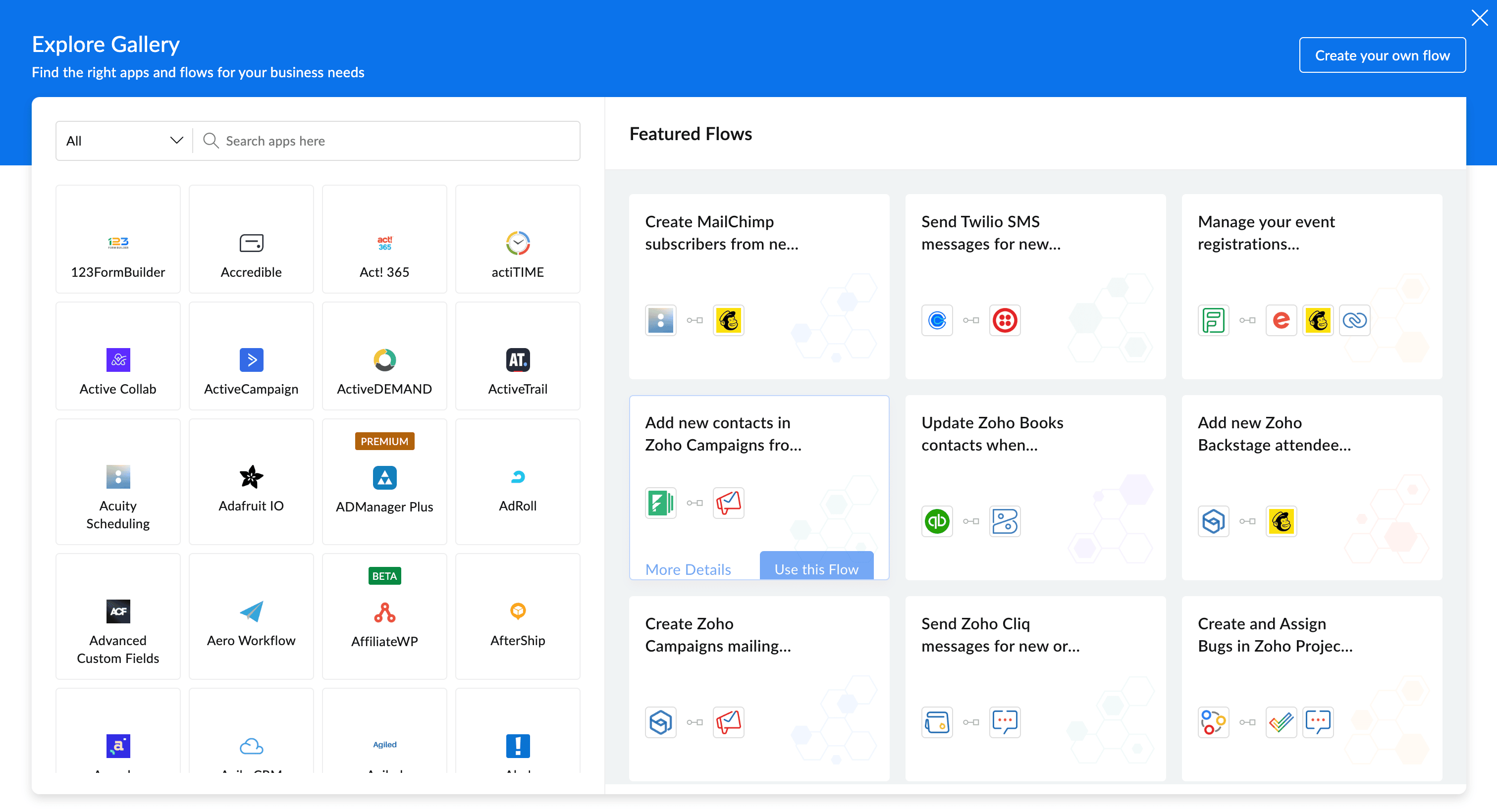Zoho Flow screenshot & Video