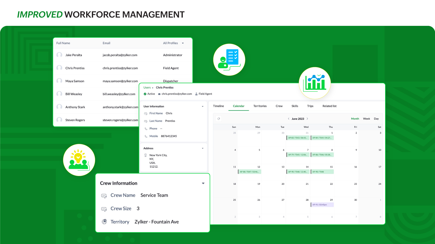 Zoho FSM Screenshot