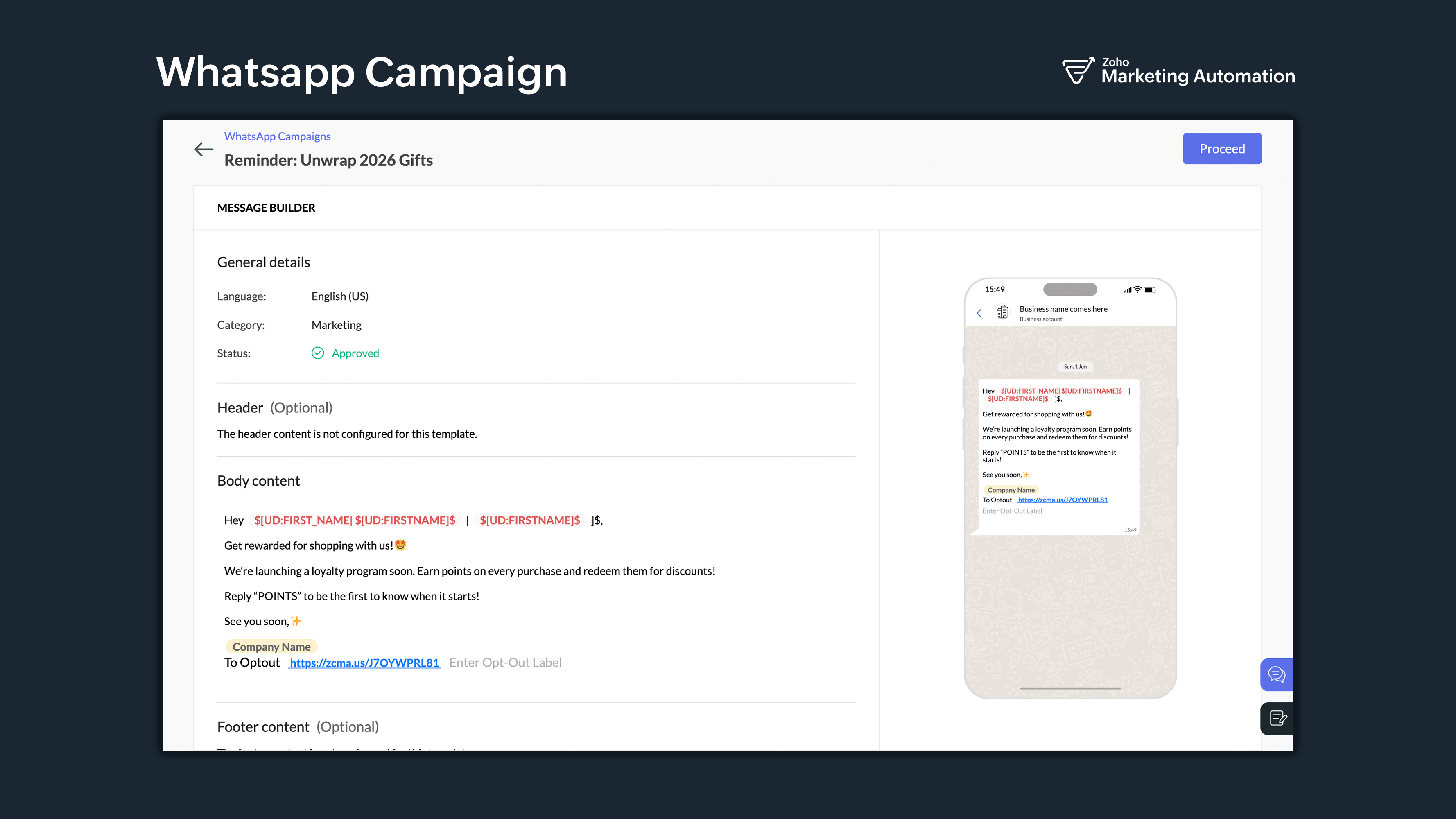 Zoho Marketing Automation Screenshot