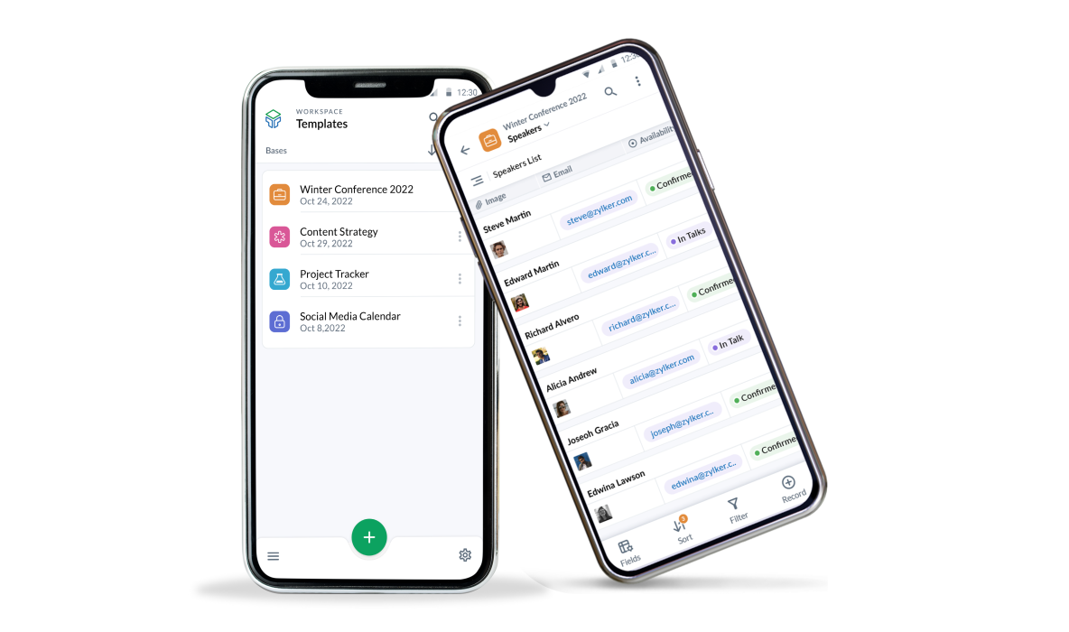 Zoho Tables screenshot & Video