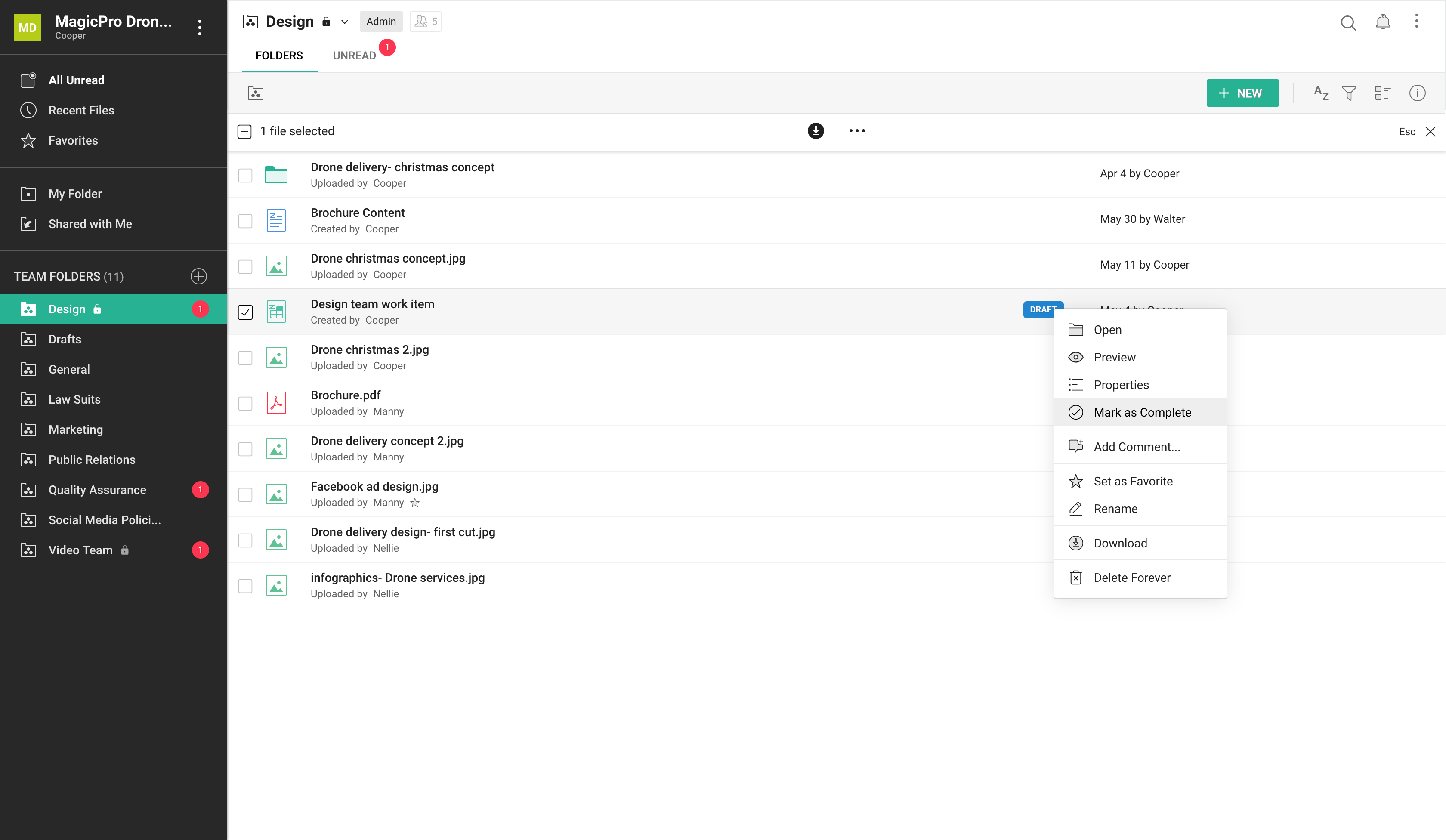 Zoho WorkDrive Screenshot
