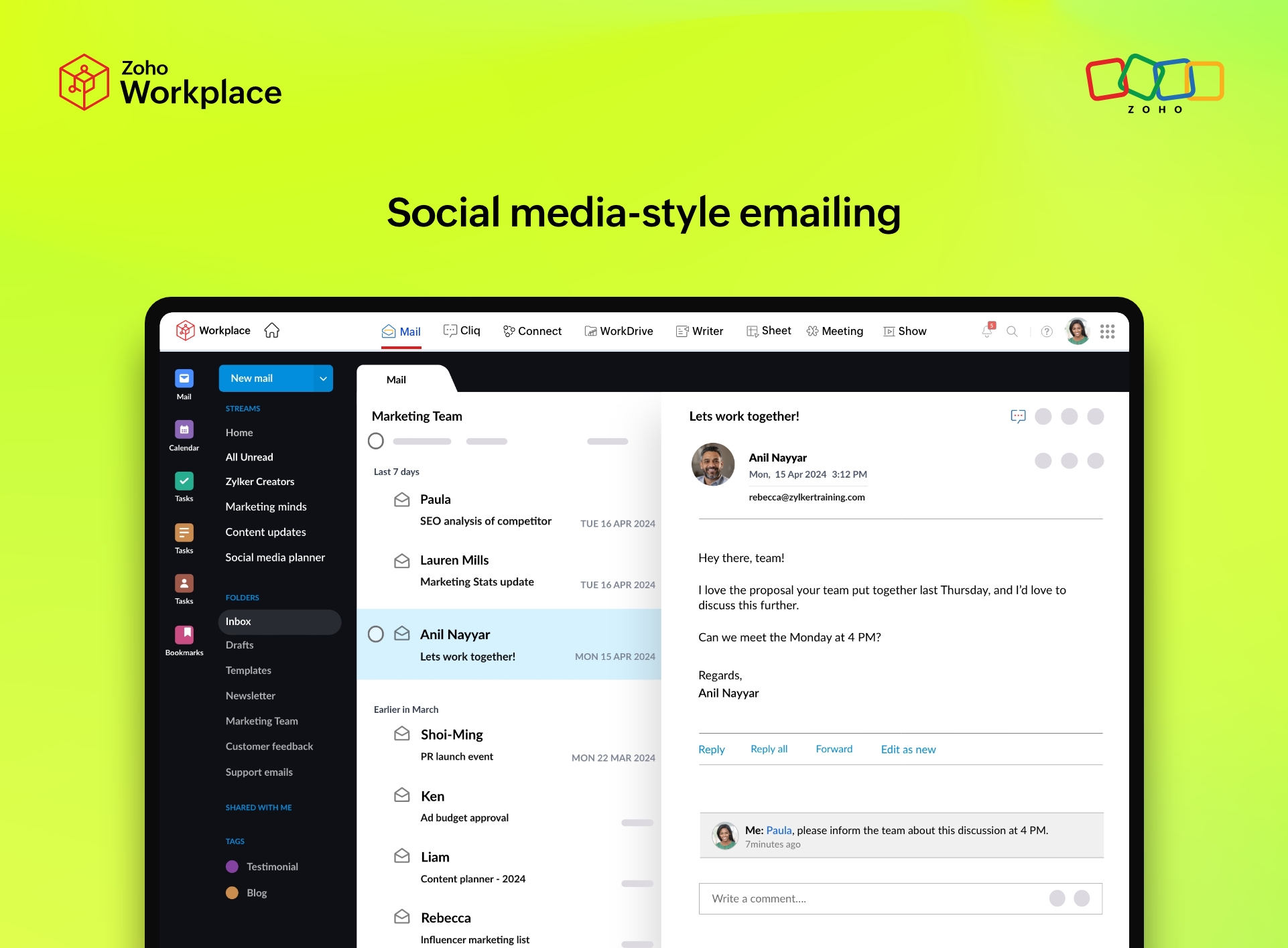 Zoho Workplace Screenshot