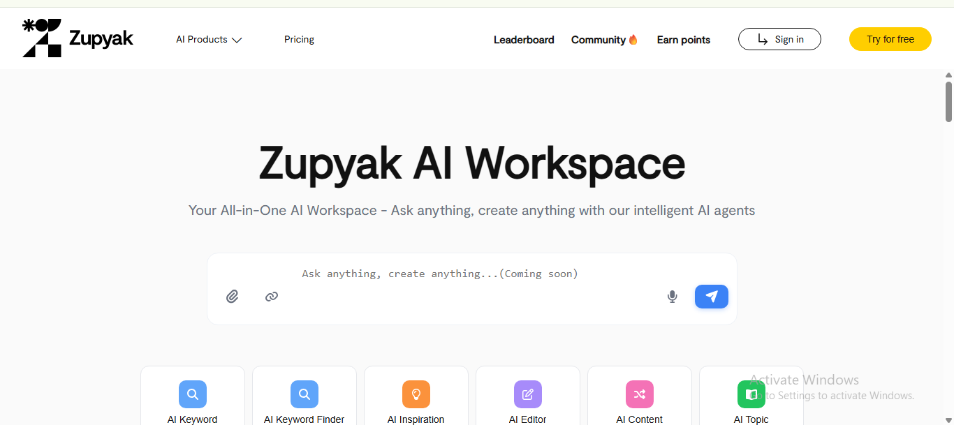 Zupyak Screenshot