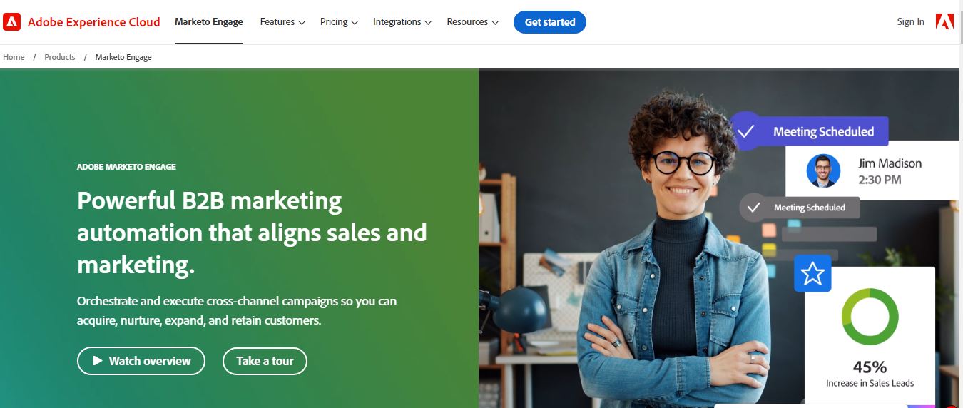 Marketo Homepage