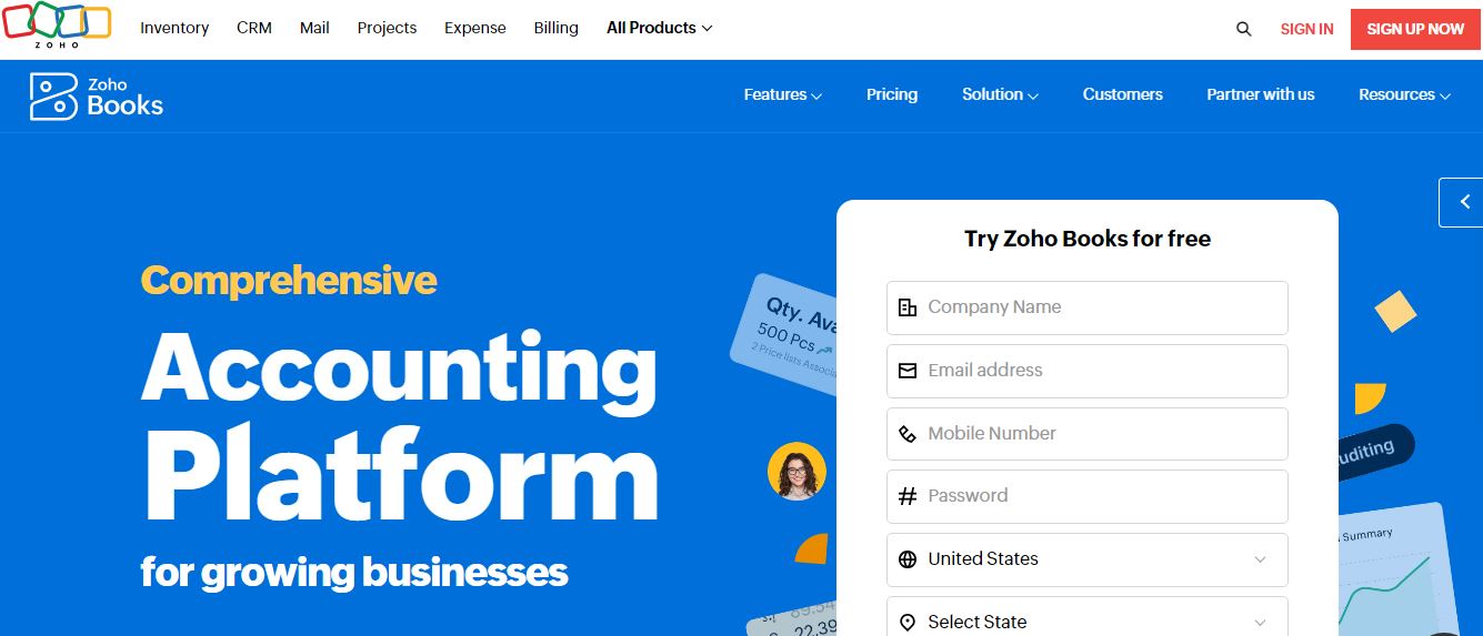 Zoho books